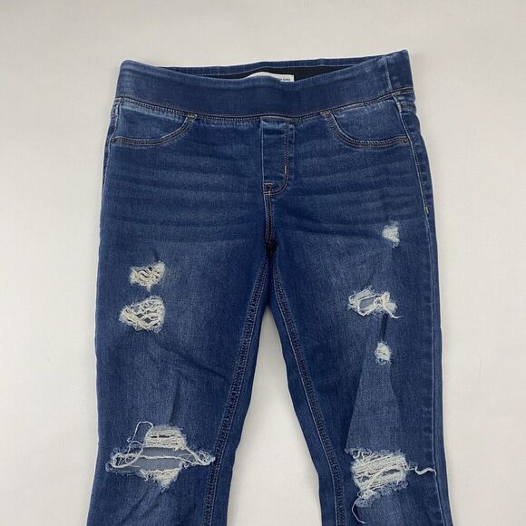 Old Navy Rockstar Super Skinny Jeggings Denim Blue Jeans Mid-Rise Stretch 4P - Picture 3 of 10